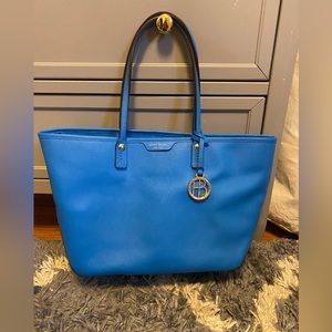 Henri Bendel Saffiano Leather Tote in Blue